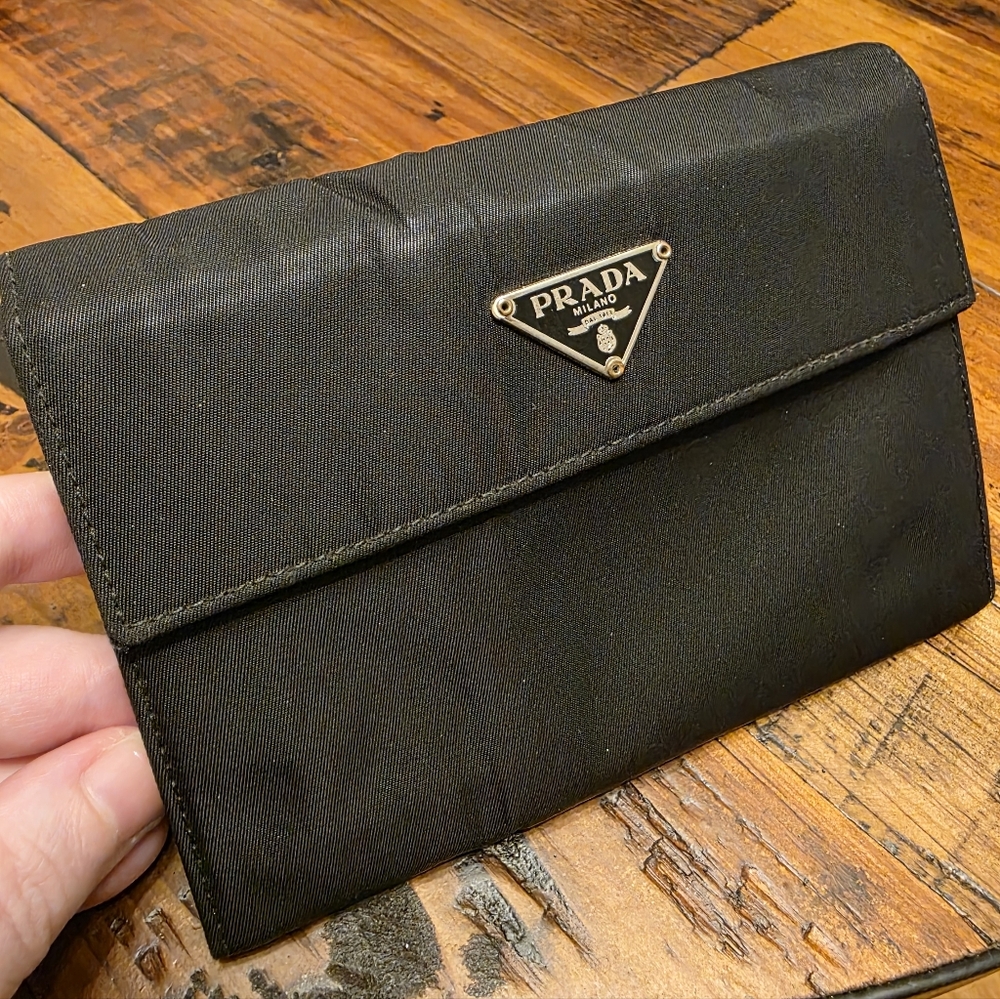 Prada Tessuto Compact Nylon Long Wallet - NEEDS TLC
